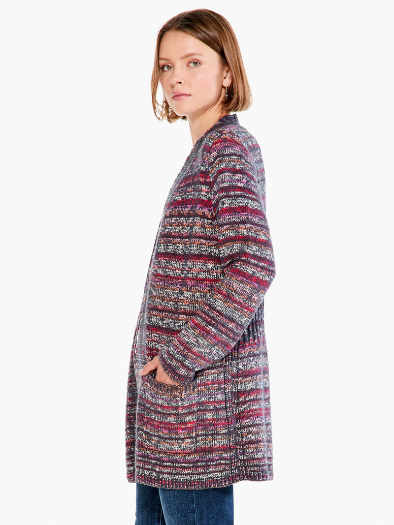 Woman Wears Shadow Sunset Cardigan image number 1