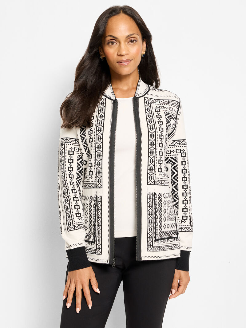 Woman Wears Nordic Nights Reversible Jacket image number 2