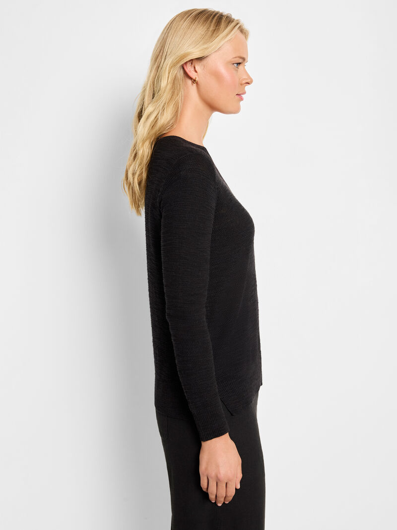 Woman Wears Breezy Texture Sweater image number 2