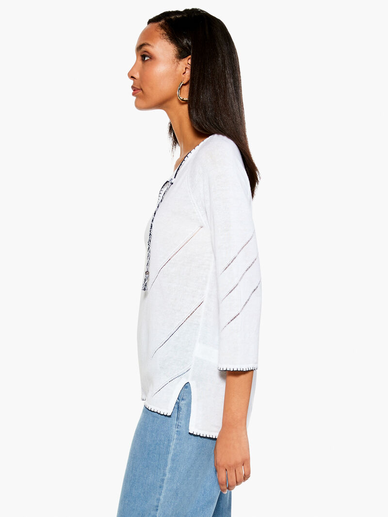 Woman Wears Ocean Edge Sweater image number 1
