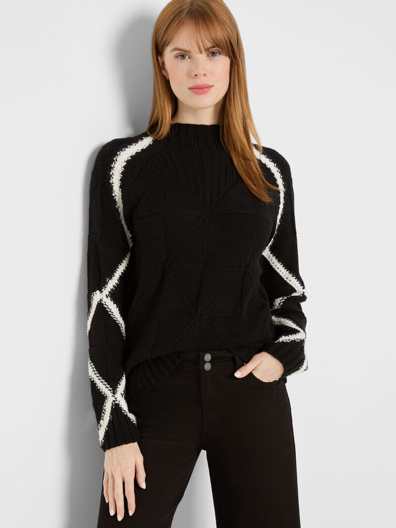Woman Wears Dashing Diamonds Sweater image number 0