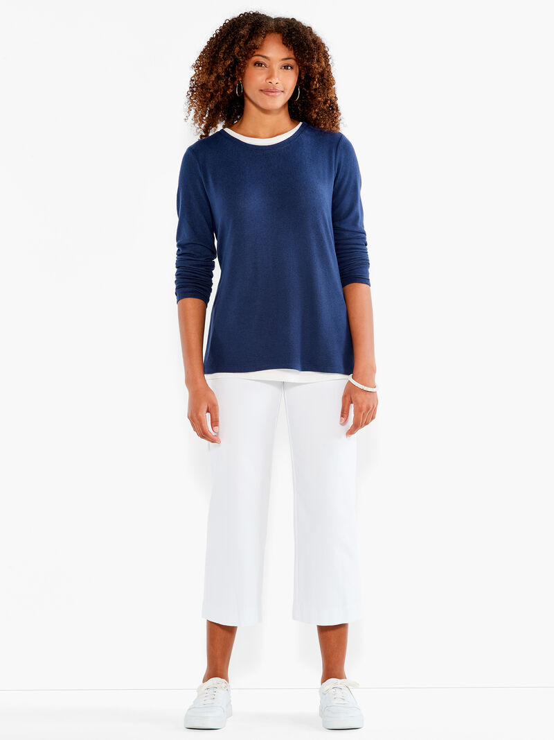 Woman Wears NZT Sweet Dreams Long Sleeve Double Layer Tee image number 3