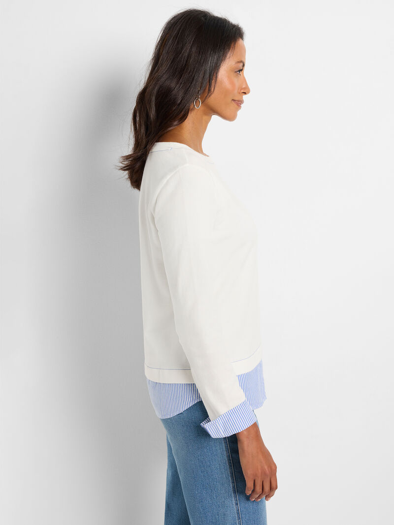 Woman Wears Layered Look Top image number 2