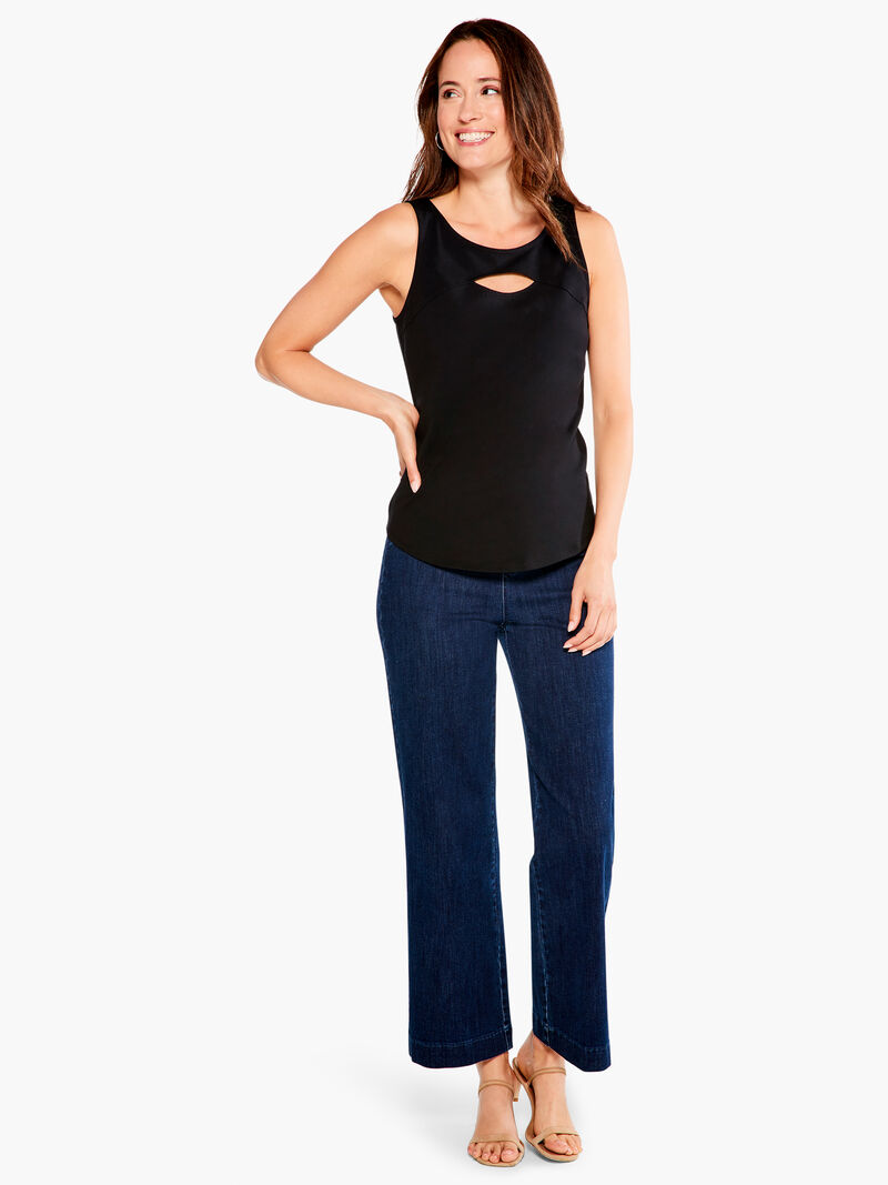 Woman Wears Split Neck Perfect Tank image number 3