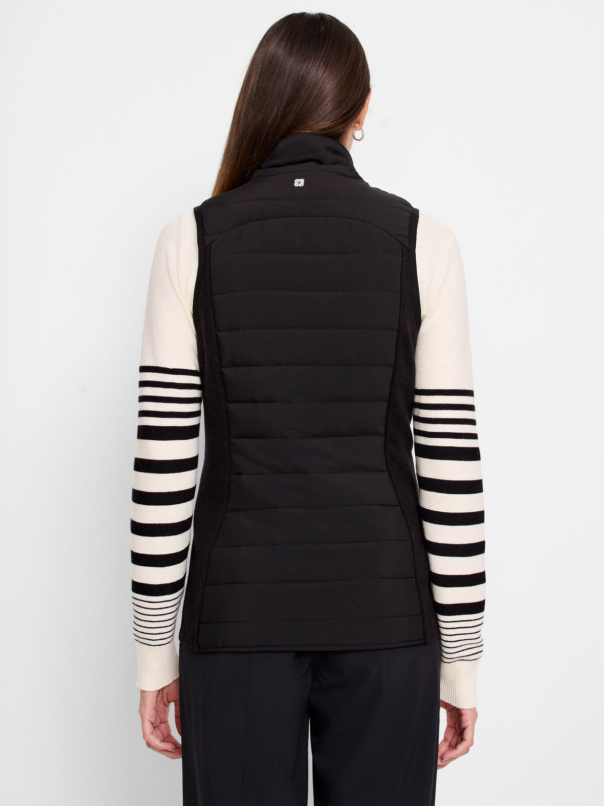 Quilted Knit Trim Puffer Vest