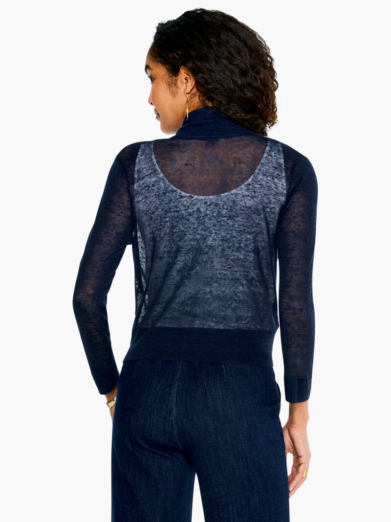 Woman Wears Featherweight Pop On Cardigan image number 2