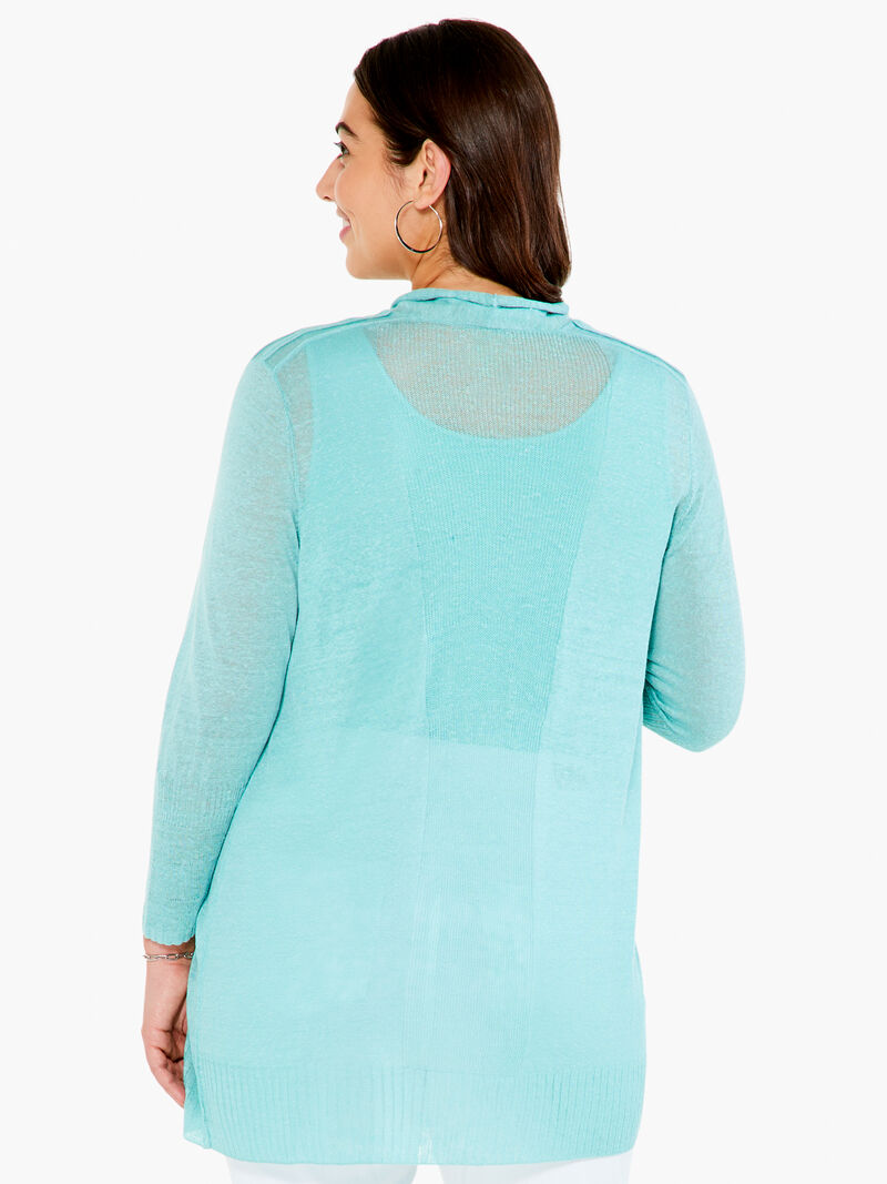 Woman Wears Go To Featherweight Cardigan Sweater image number 2