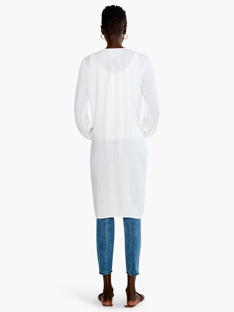 Woman Wears Double Gauze Boatcruise Cardigan image number 2