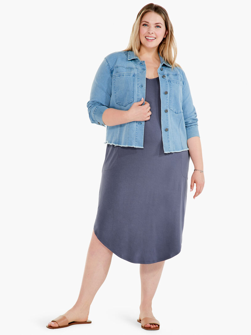 Woman Wears Super Stretch Denim Jacket image number 3