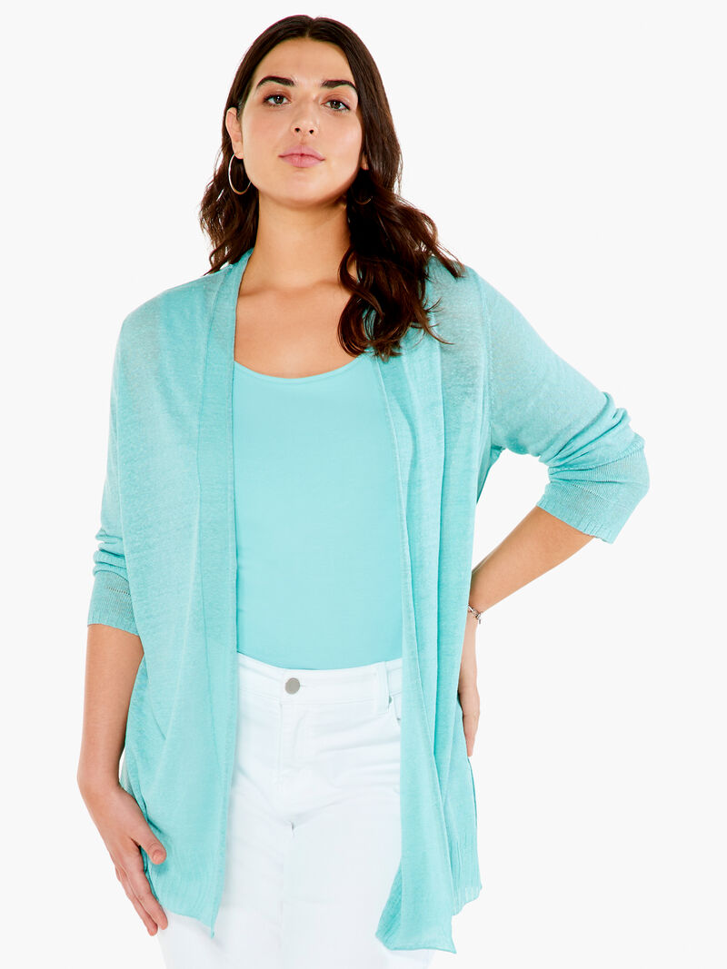 Woman Wears Go To Featherweight Cardigan Sweater image number 0