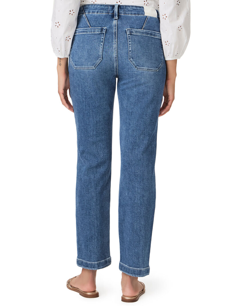 Woman Wears Paige - Mayslie Straight Ankle Jean image number 2