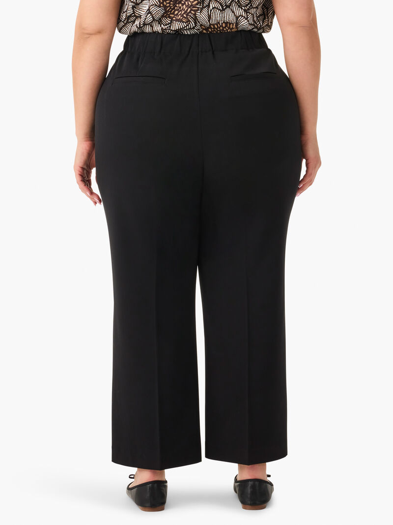 Woman Wears Avenue Summer Wide-Leg Crop Trouser image number 3