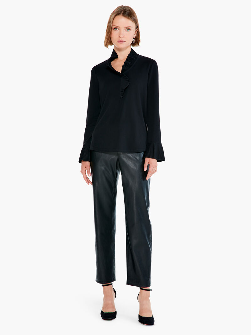 Woman Wears Ruffled Up Top image number 3