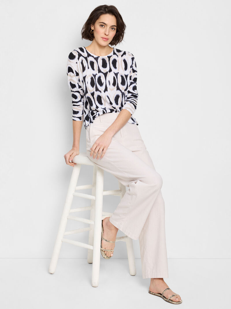 Woman Wears Ikat Rings Supersoft Sweater image number 1