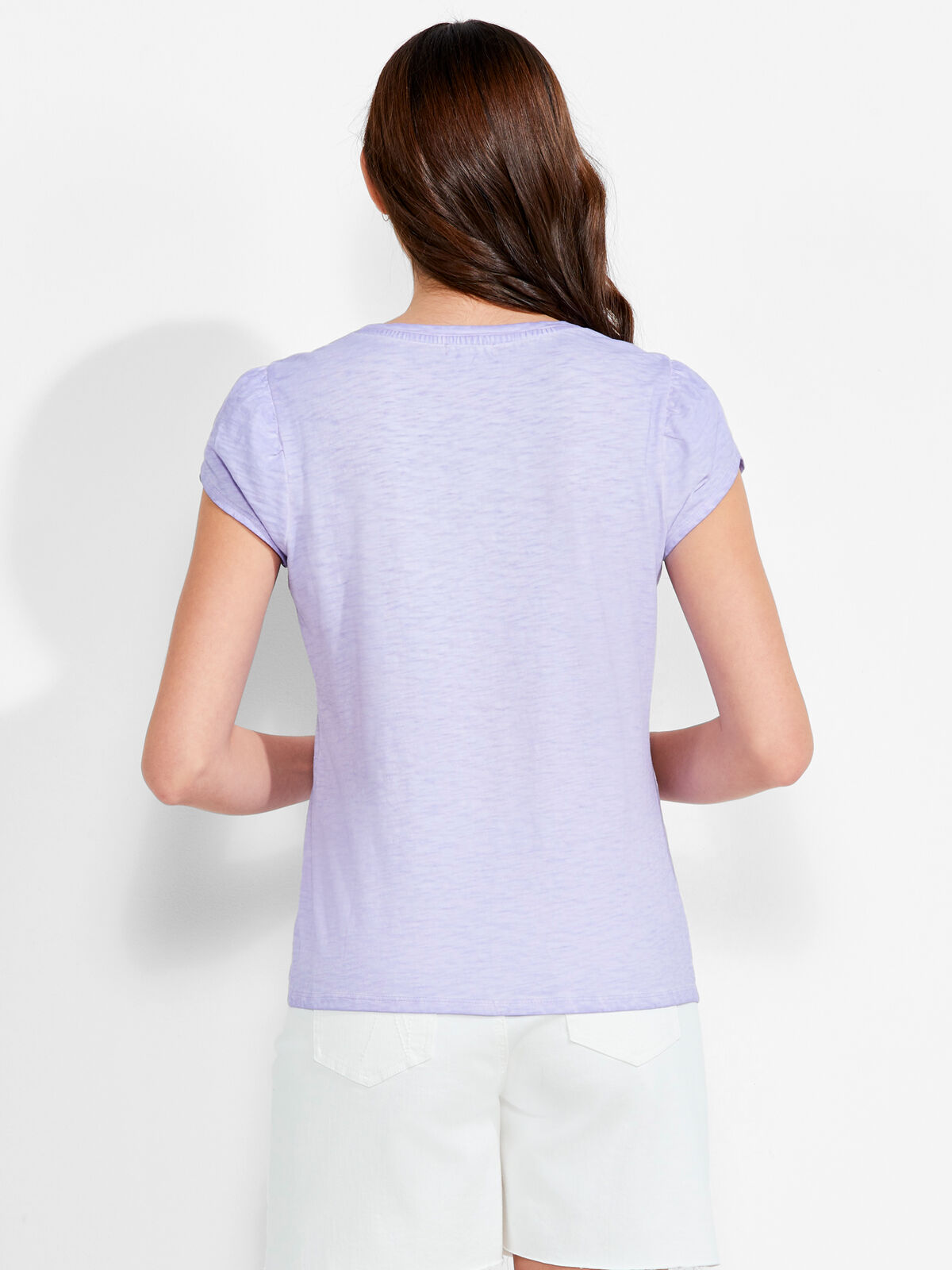 NZT Short Sleeve Tulip Sleeve Scoop Tee