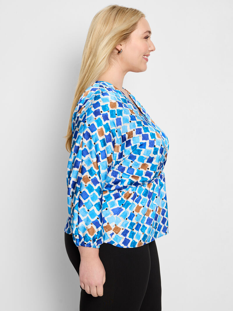 Woman Wears Mosaic Sofia Top image number 2