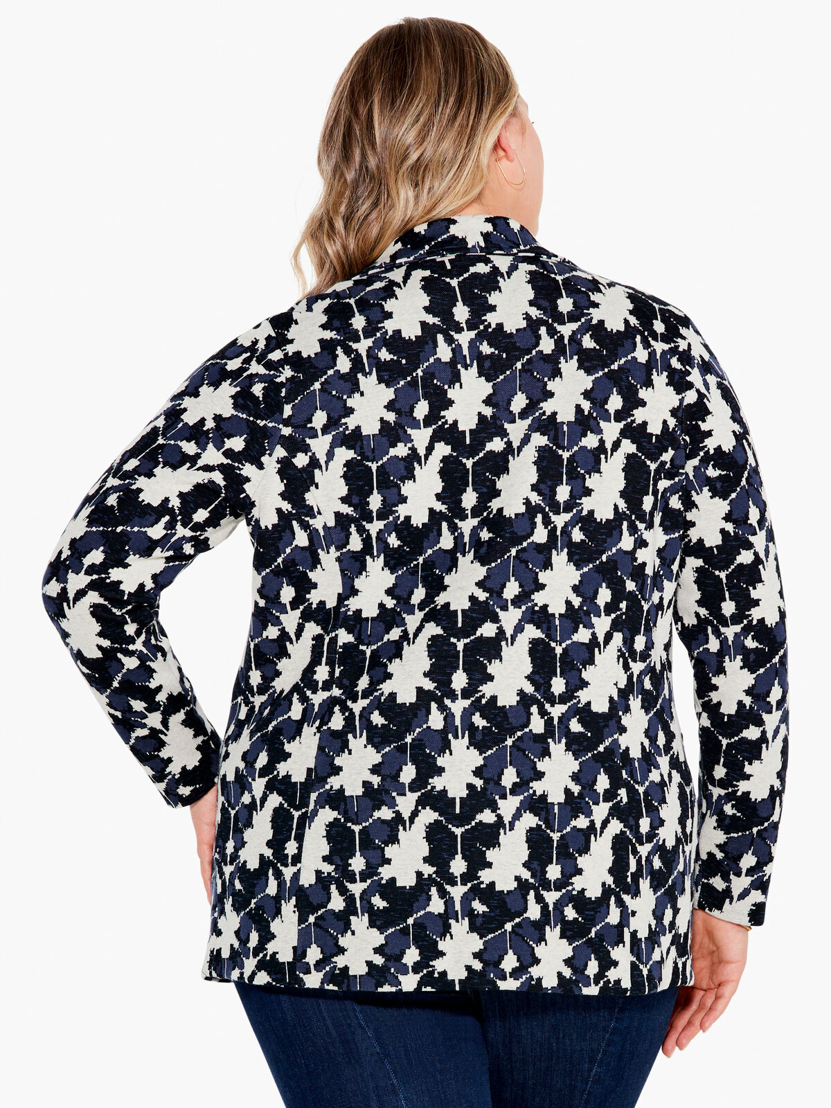Mosaic Mix Knit Blazer