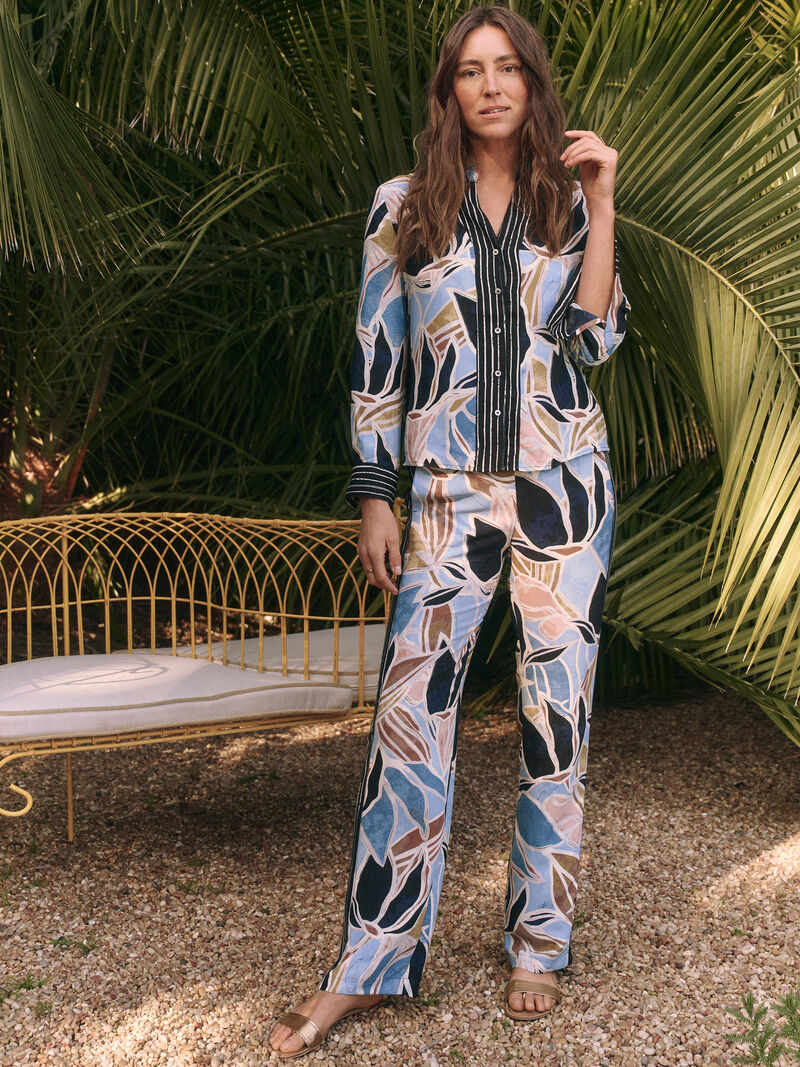 Woman Wears Sapphire Shades Wide-Leg Pant image number 0