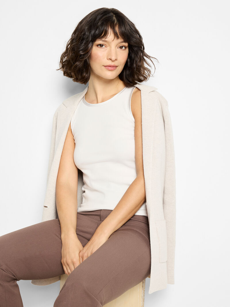 Trimmed Perfect Knit Ribbed Tank