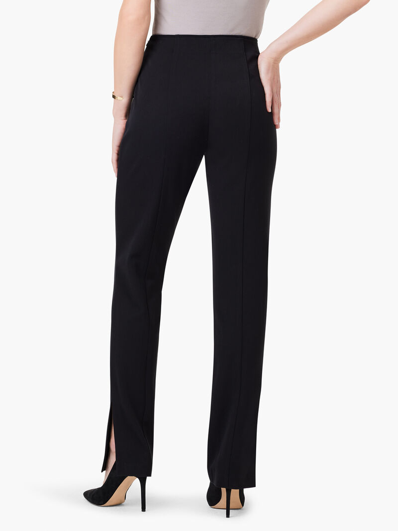 Woman Wears 31" Avenue Side Slit Straight Pant image number 2