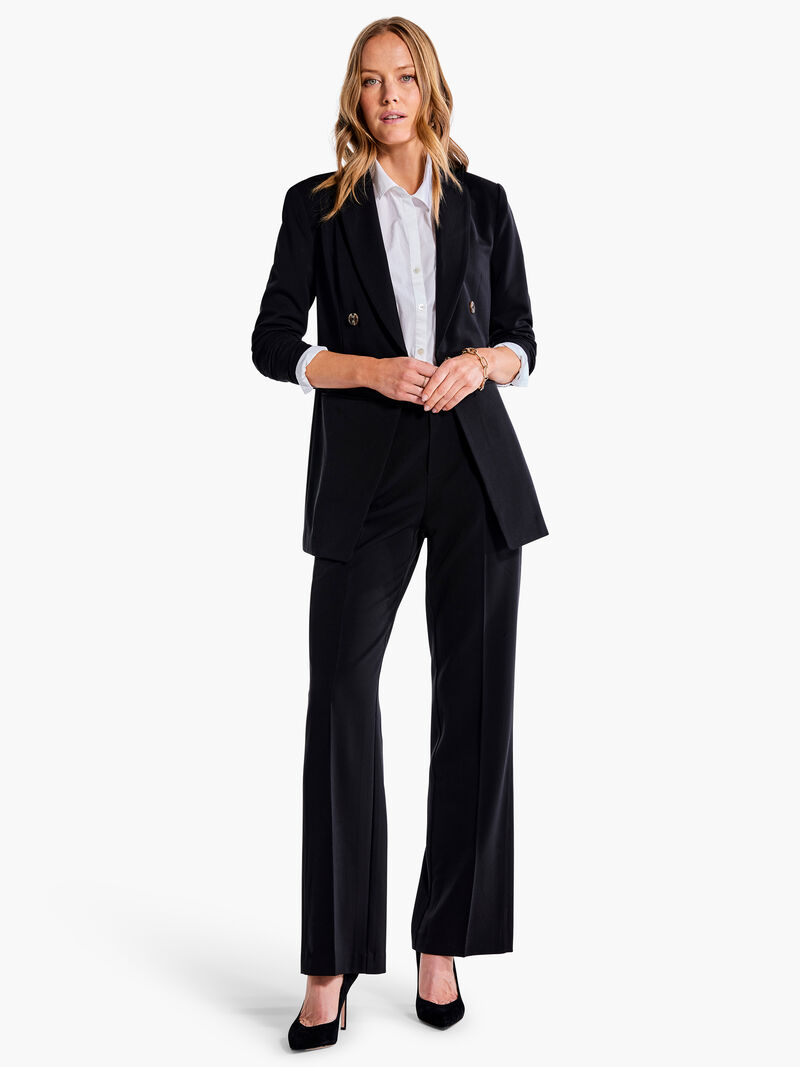 Woman Wears 31" The Avenue Wide Leg Pleated Pant image number 1