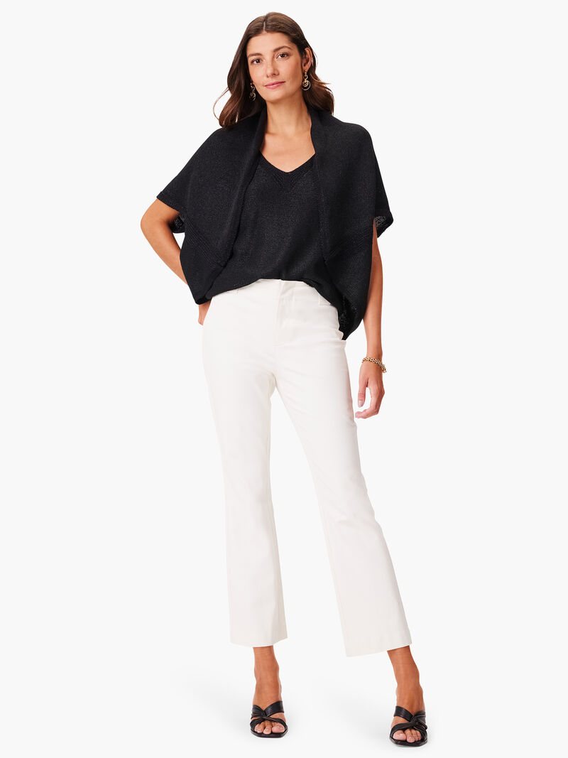 Woman Wears Sleek Cocoon Cardigan image number 1