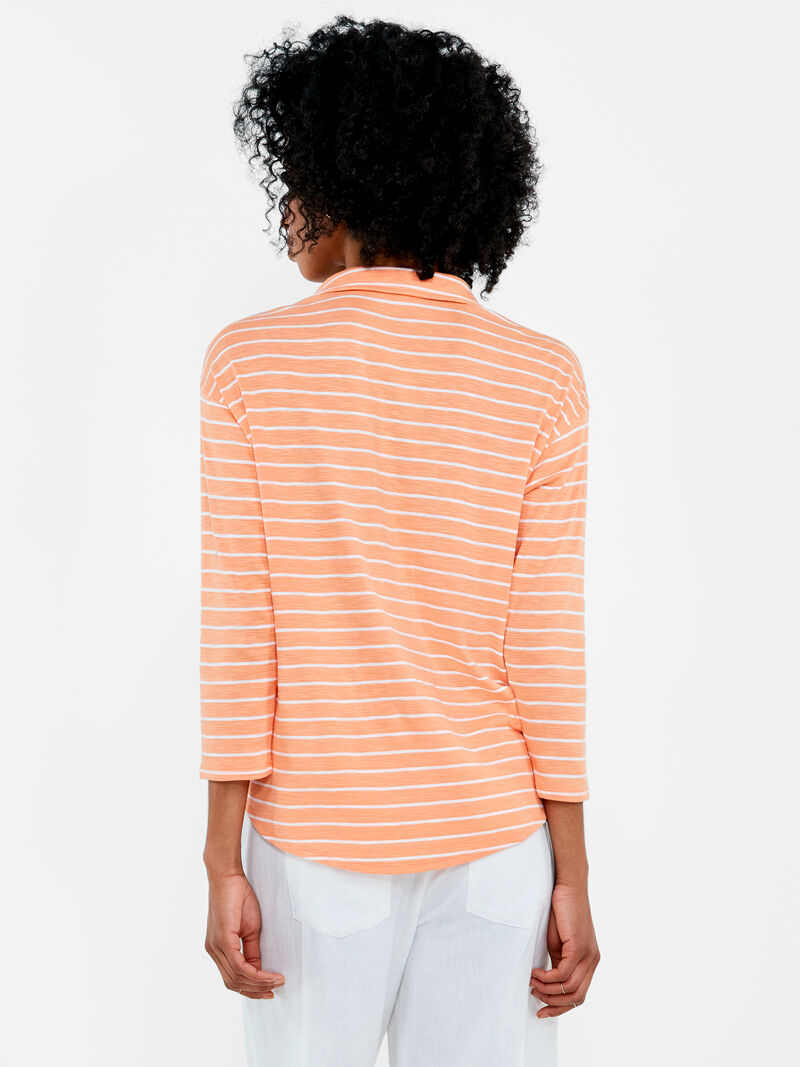 NZT Striped 3/4 Sleeve Henley image number 2