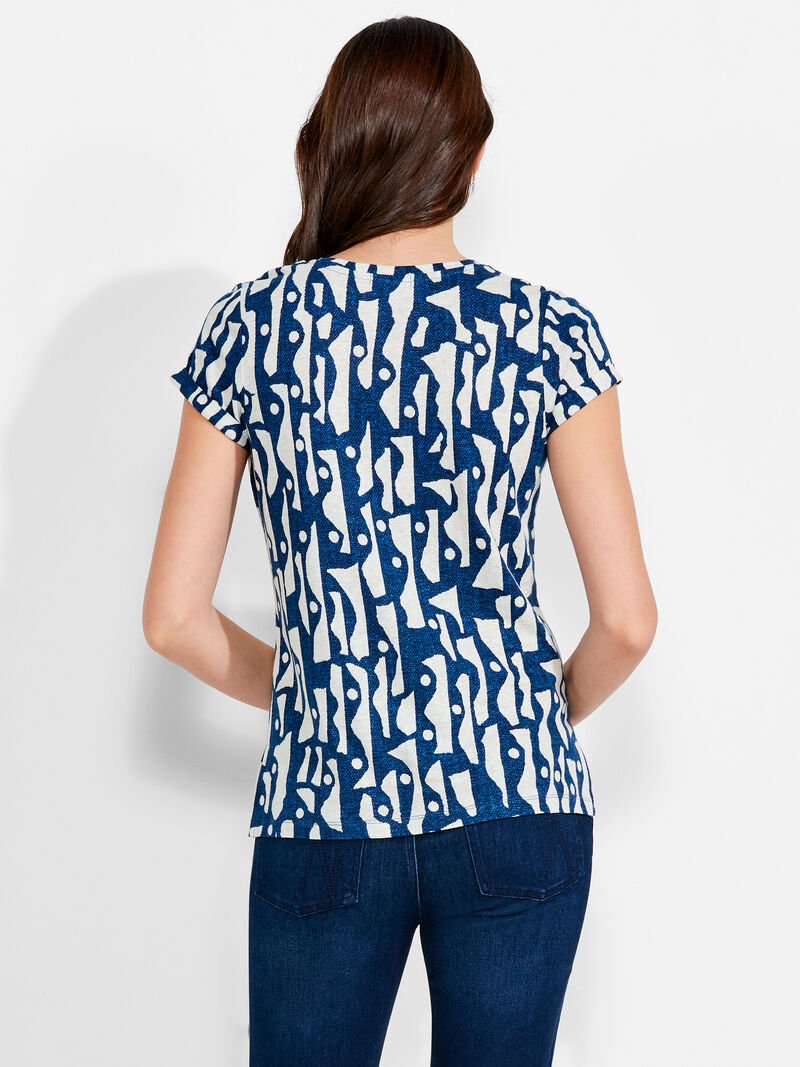 Woman Wears NZT High Seas Short Sleeve V Tee image number 2