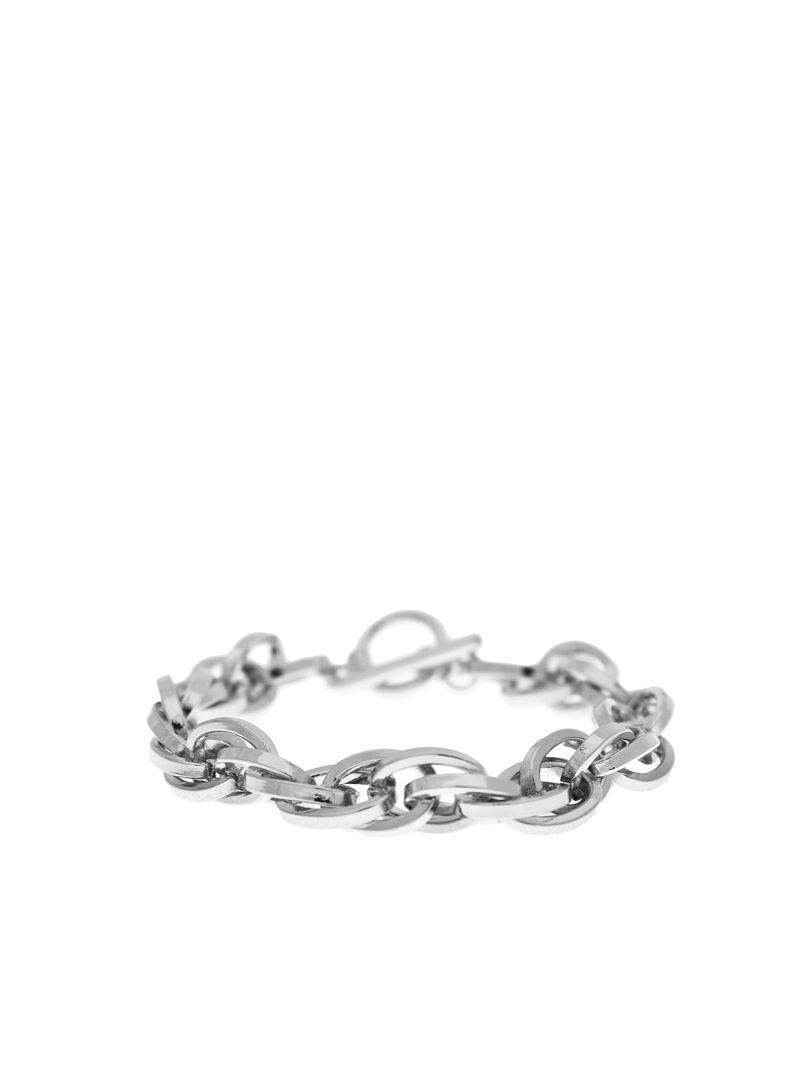Woman Wears Marlyn Schiff Twisted Oval Link Toggle Bracelet image number 0