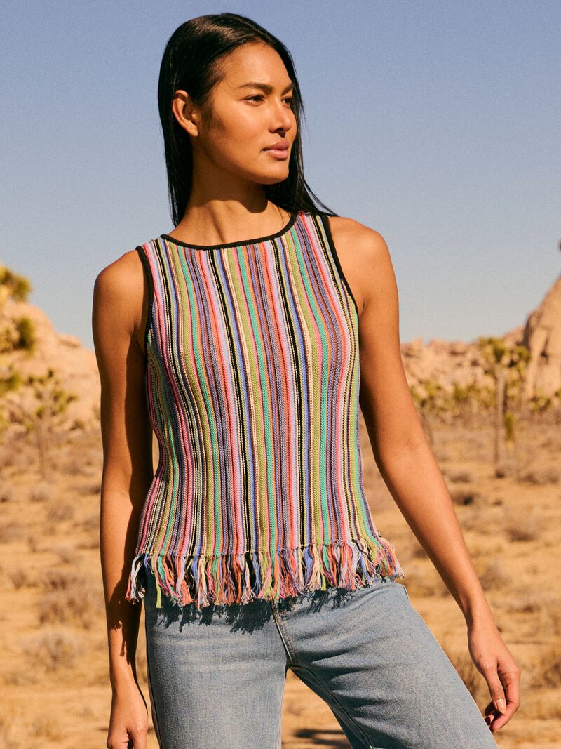 Falling Fringe Sweater Tank