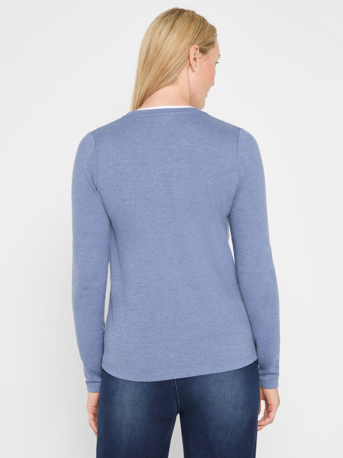 NZT Cozy Jersey Double Layer Split Neck Tee