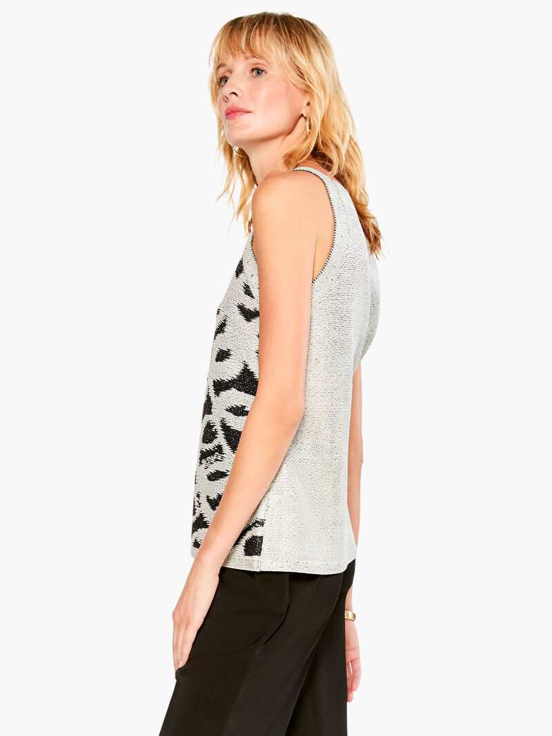 Woman Wears Squiggle Tape Tank image number 2