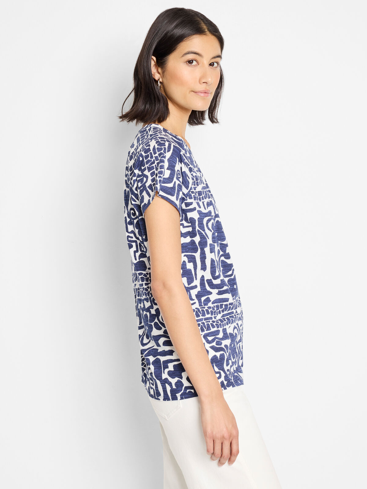 NZT Floret Blues Crew Neck Tee