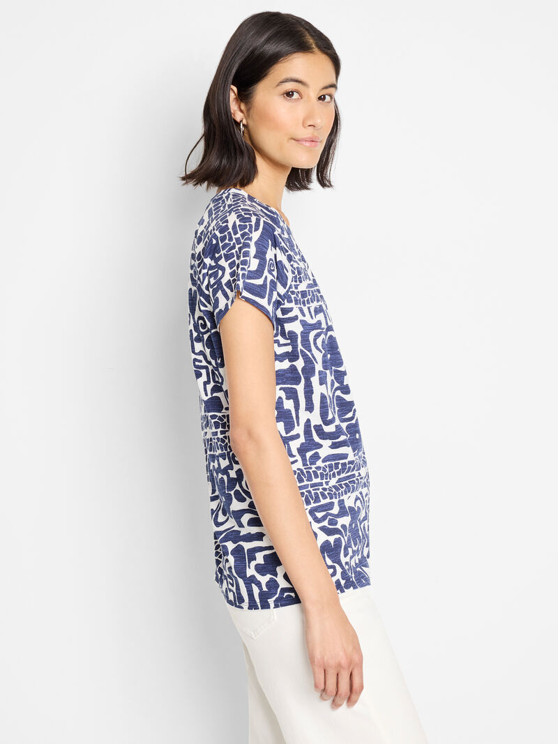 NZT Floret Blues Crew Neck Tee