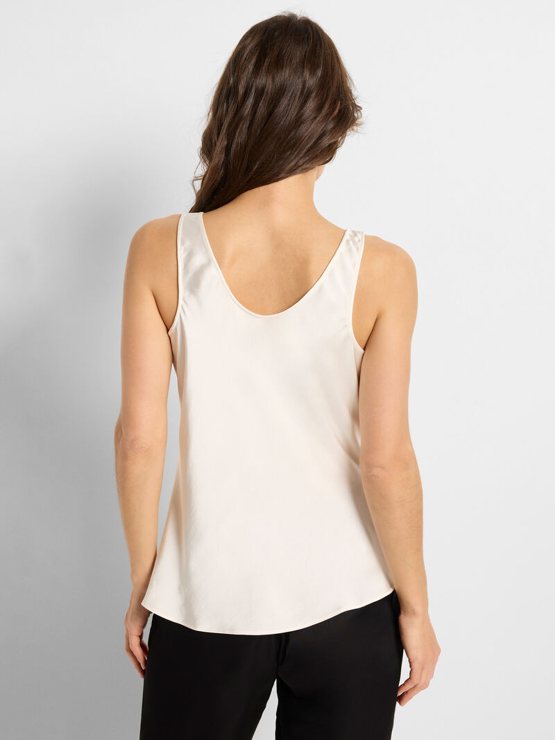 Woman Wears Day Gloss Woven Scoop Tank image number 4