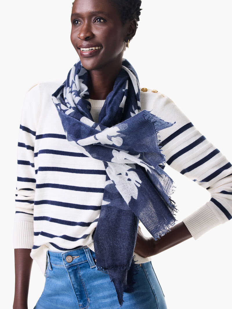 Woman Wears Meg Cohen - Cashmere Whisper Weight Scarf image number 0