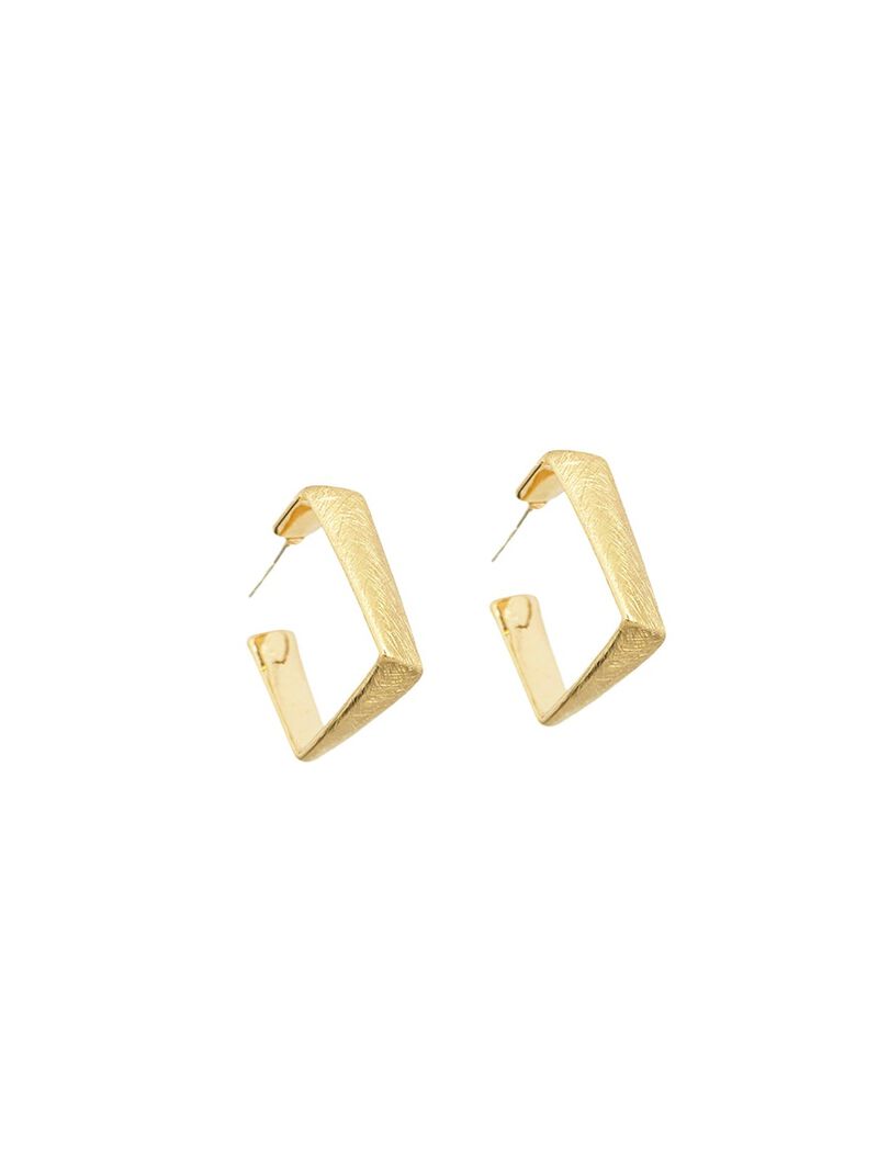 Marlyn Schiff Brushed Square Hoop Earring