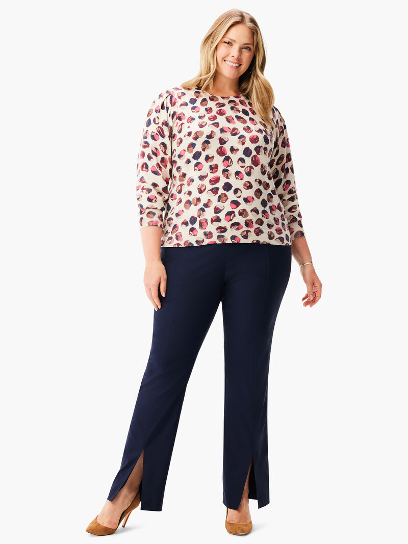 Woman Wears Blush Dot Sweater image number 3