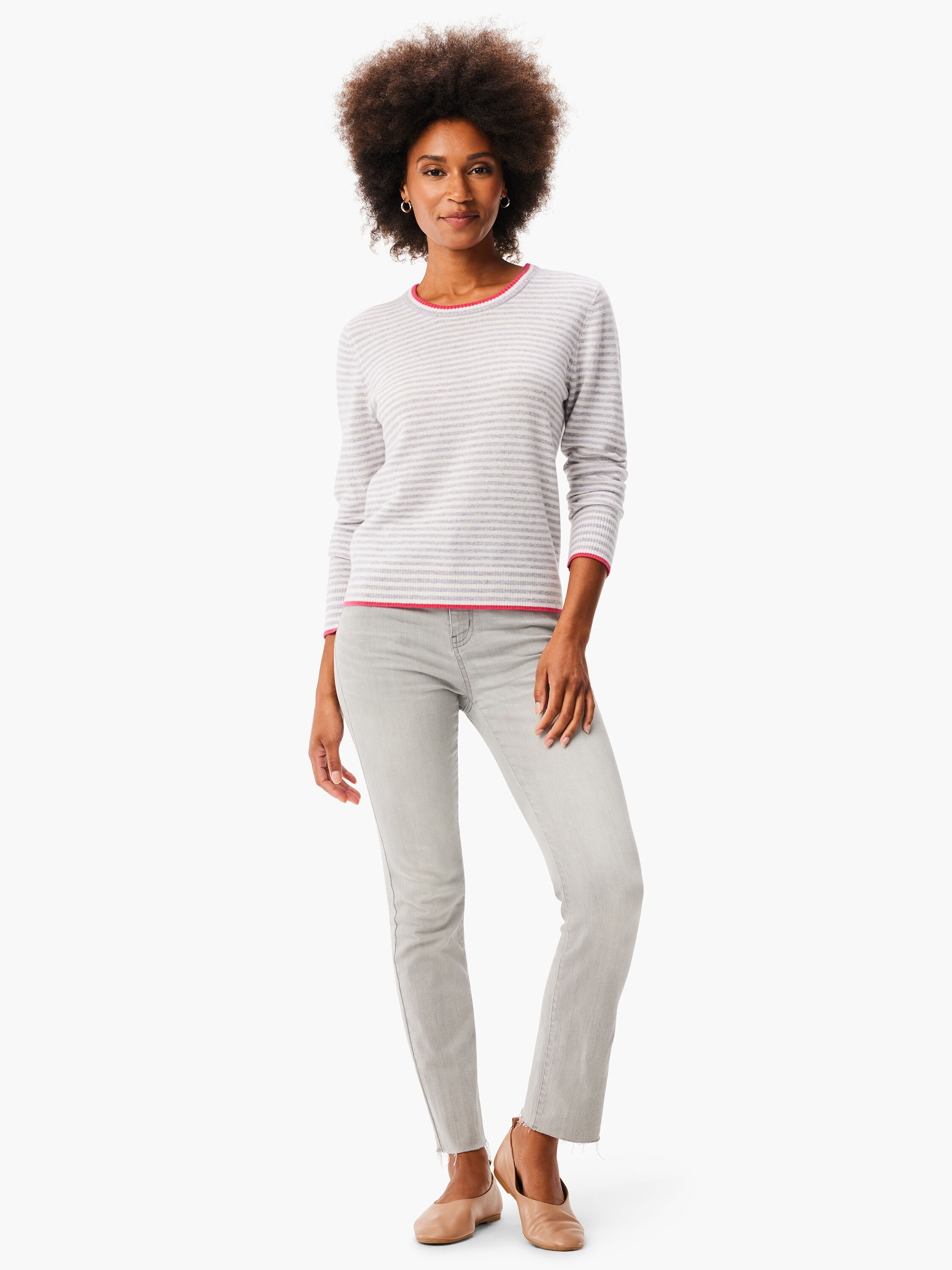 Easy Stripe Cashmere Sweater NIC ZOE
