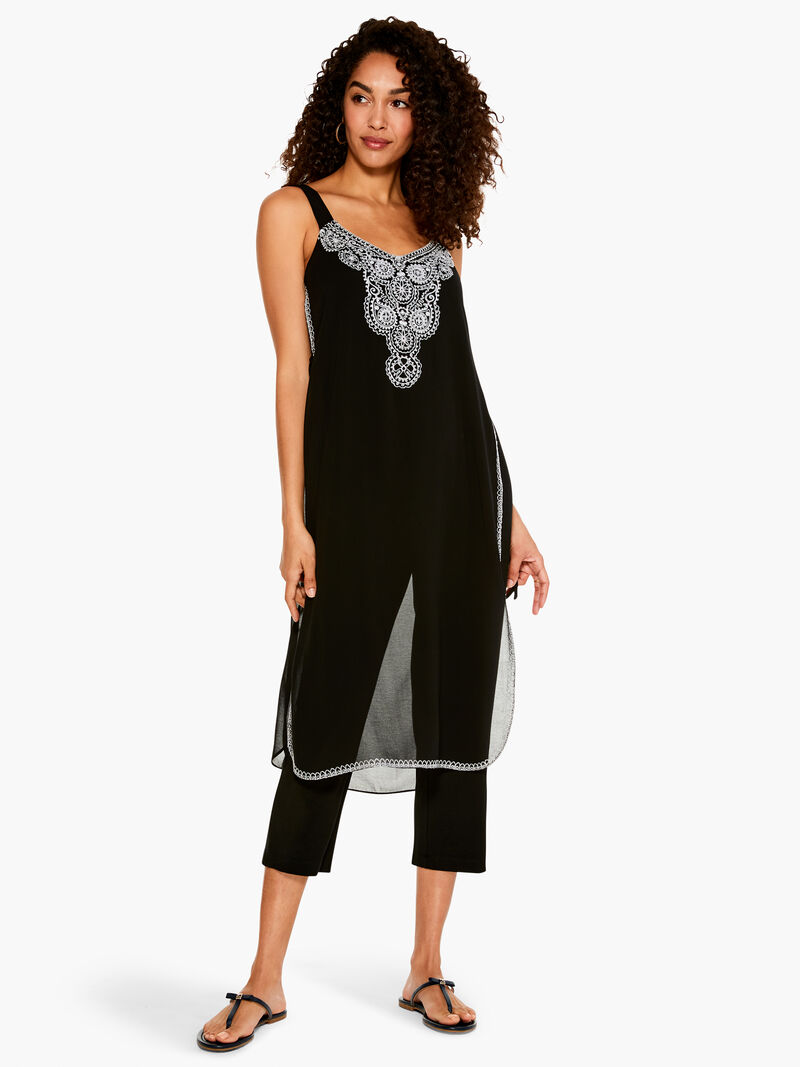 Woman Wears Flowing Jumpsuit image number 3