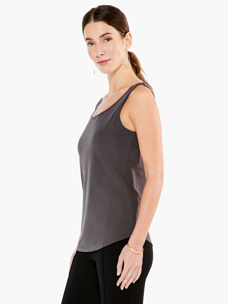 Woman Wears Shirt Tail Perfect Tank image number 1