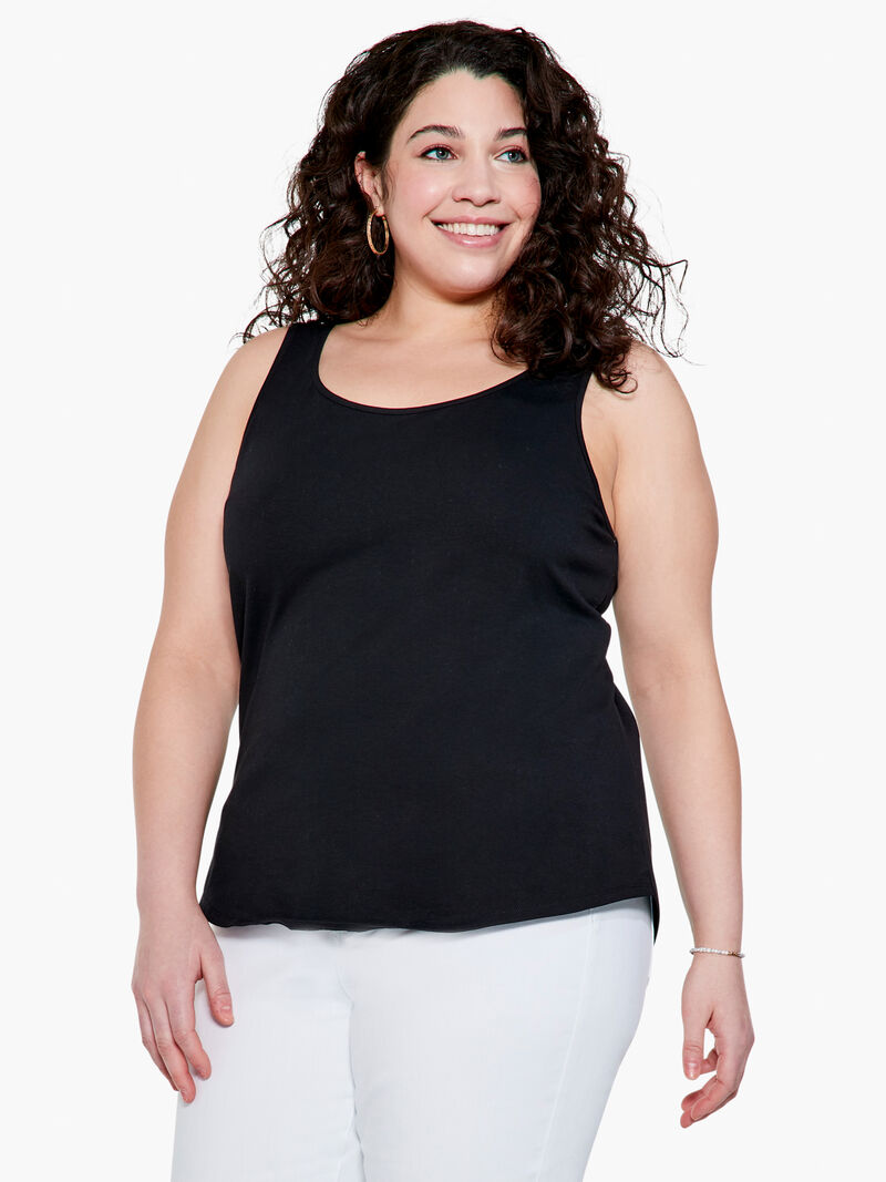 Woman Wears Shirt Tail Perfect Tank image number 0