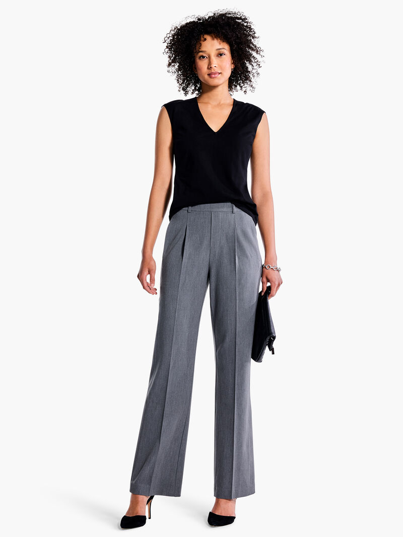 Wide-Leg Pleated Pants