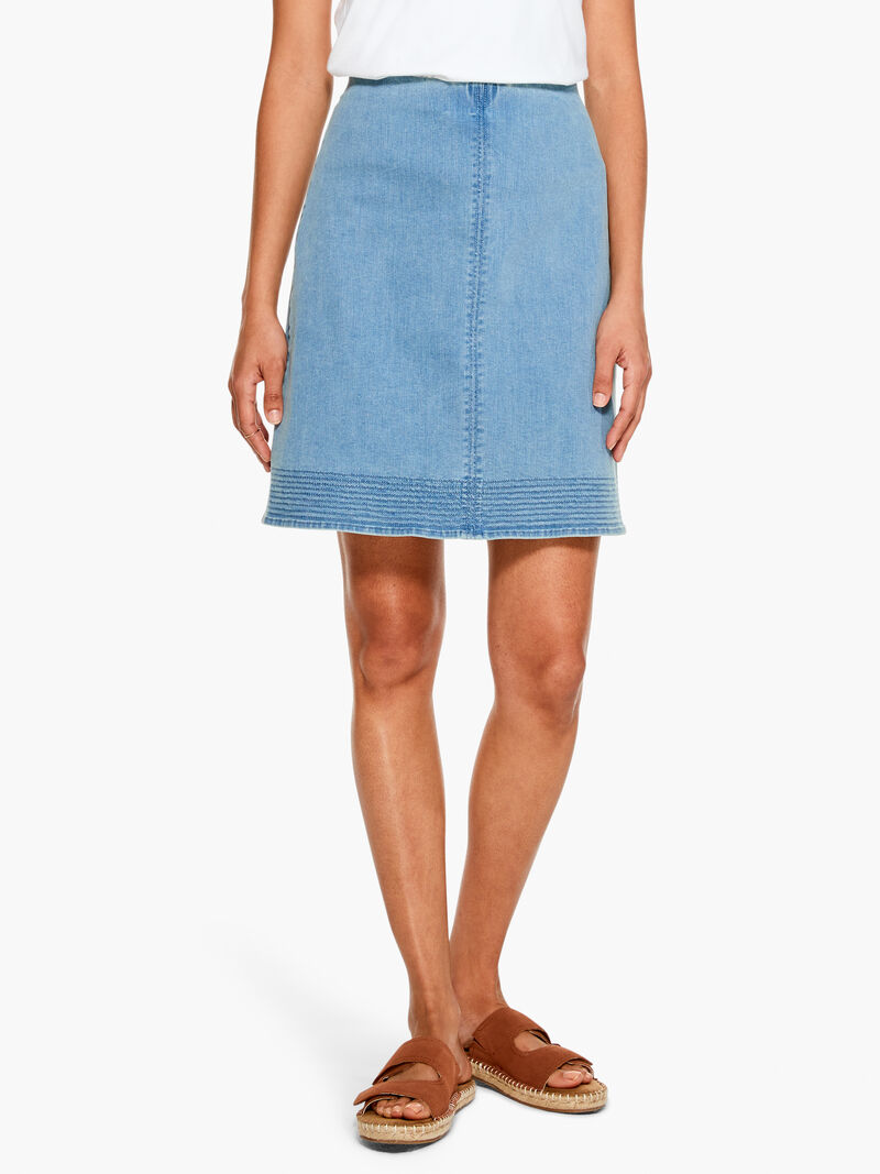 
                    All Day Denim Stitched Skirt