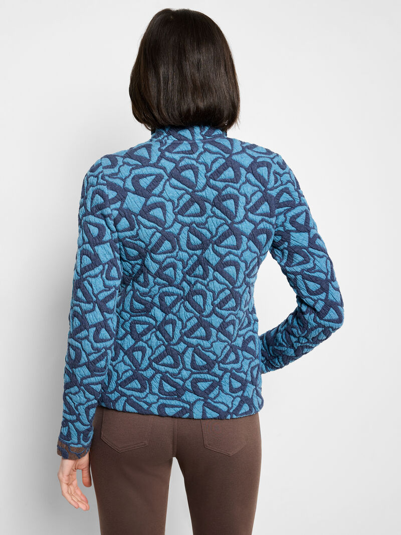 Woman Wears Quilted Faux Leather Trim Jacket image number 5