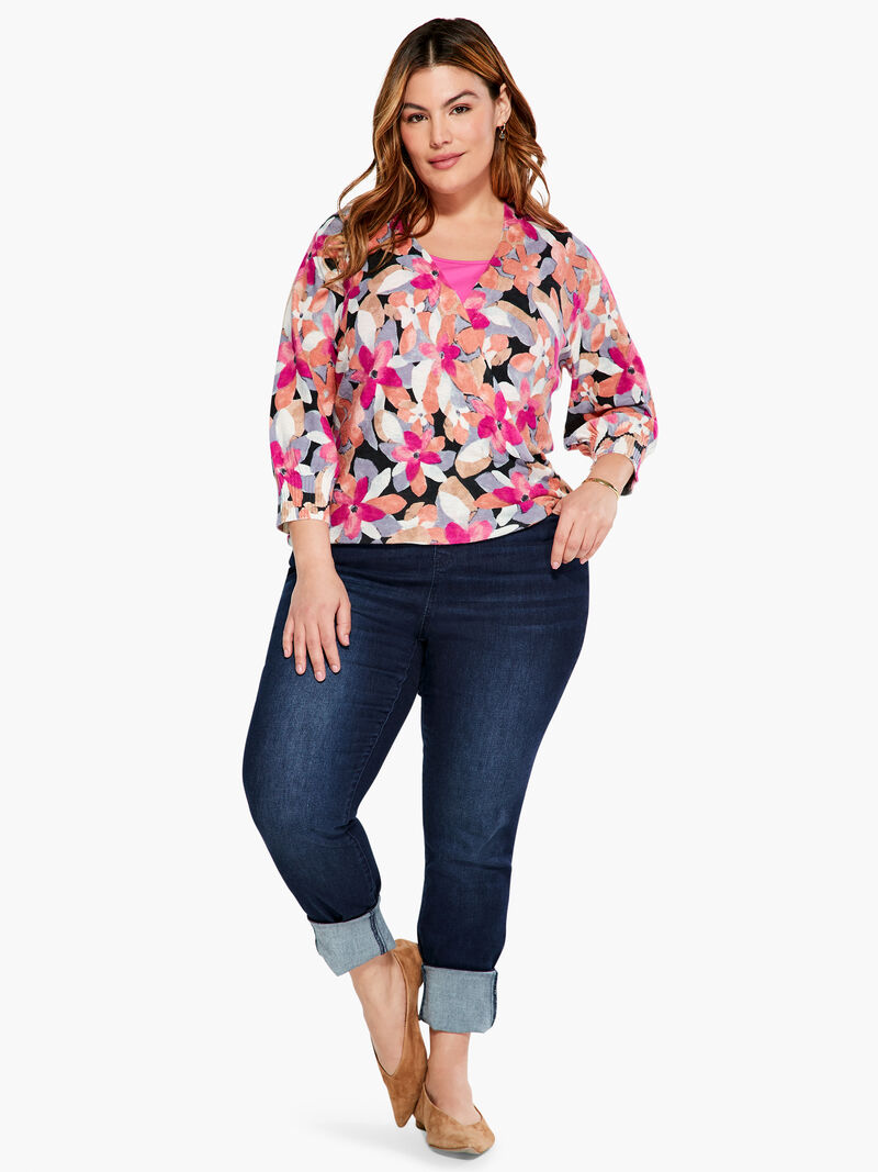 Woman Wears Glowing Petals 4-Way Cardigan image number 3