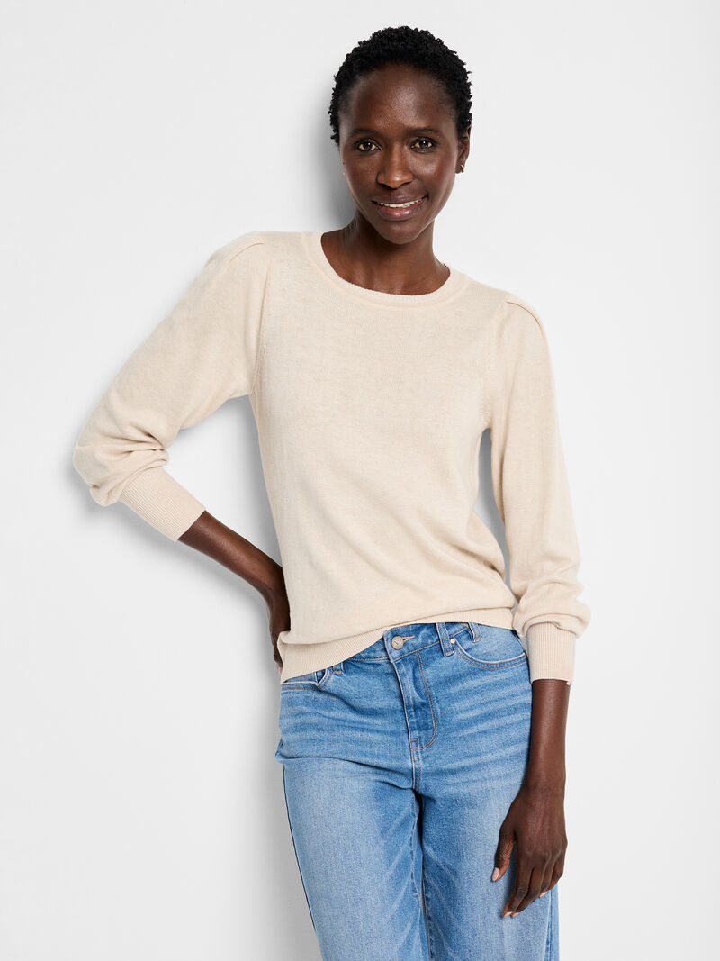 Woman Wears Femme Sleeve Sweater image number 0