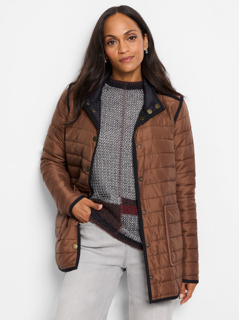 Woman Wears Allovette Reversible Puffer Jacket image number 0