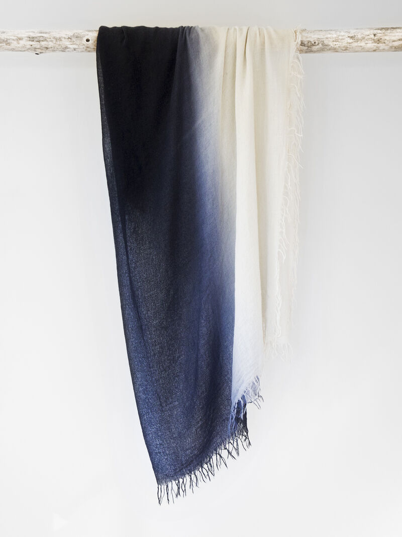 Woman Wears CHAN LUU DIP DYE CASHMERE + SILK SCARF image number 0