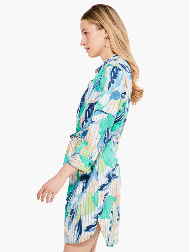 Woman Wears Scribble Vines Dress image number 1